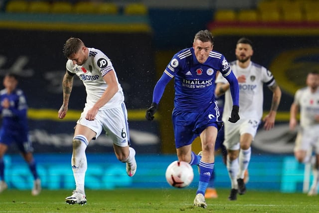 5 - He couldn't quite get to grips with Vardy either in the first half. Defended better in the second half but still lost the striker at times.
Photo by Jon Super - Pool/Getty Images.