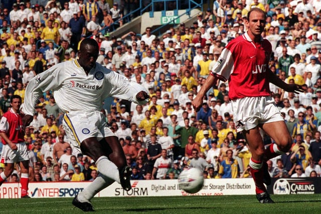 Jimmy Floyd Hasselbaink scored on his debut against Arsenal at Elland Road on the opening day of the season.