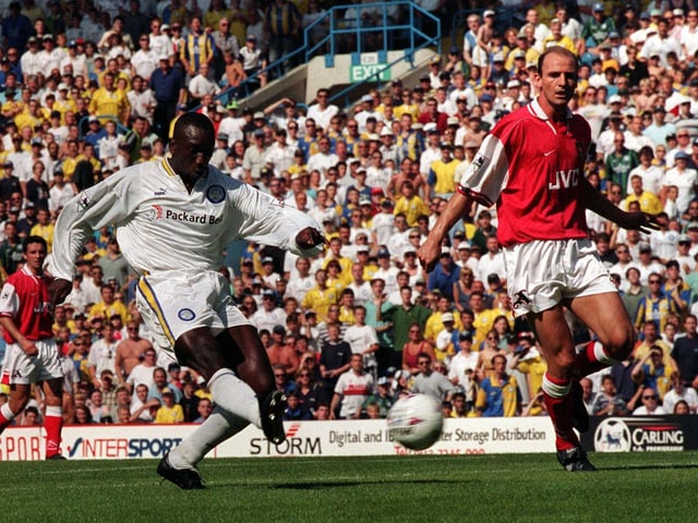 Jimmy Floyd Hasselbaink scored on his debut against Arsenal at Elland Road on the opening day of the season.