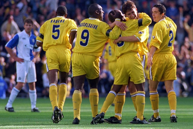 Leeds United ended a run of three games without a goal by scoring four at Ewood Park in September 1997. The goals came from David Hopkin, Robert Molenaar and a brace from Rod Wallace.
