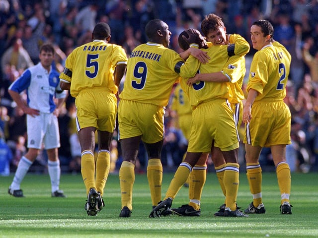 Leeds United ended a run of three games without a goal by scoring four at Ewood Park in September 1997. The goals came from David Hopkin, Robert Molenaar and a brace from Rod Wallace.