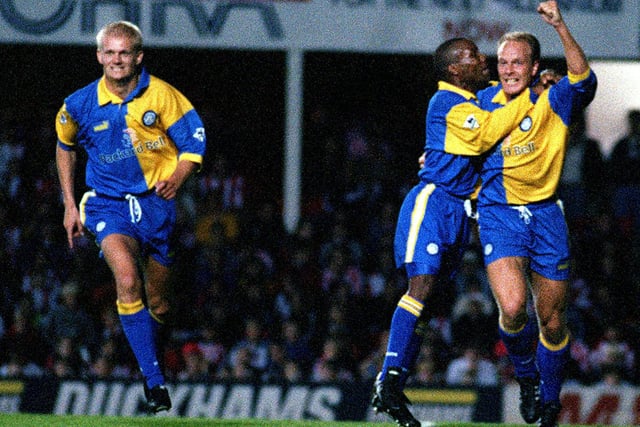 Robert Molenaar celebrates after opening the scoring at The Dell in September 1997 The Whites won 2-0 with Rod Wallace scoring the other goal.