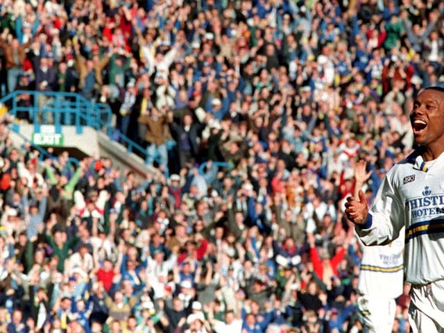 Rod Wallace celebrates scoring what proved to the goal of the season against Tottenham Hotspur in April 1994.
