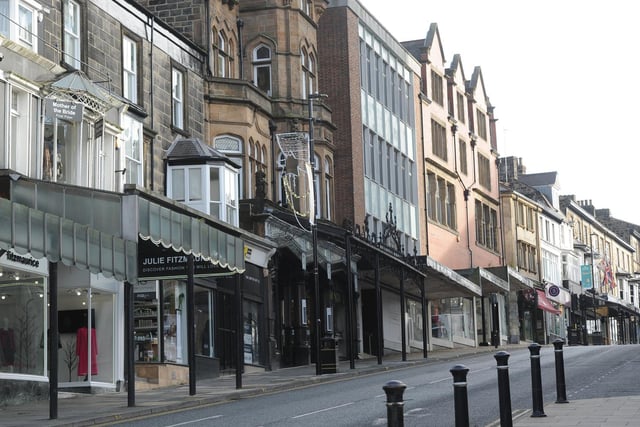 The streets in Harrogate town centre were much quieter today as the second Covid-19 lockdown began.