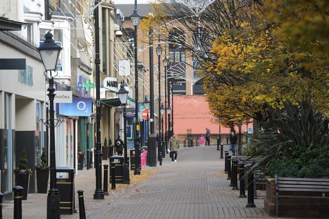 The streets in Harrogate town centre were much quieter today as the second Covid-19 lockdown began.