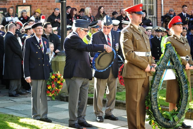 Last year, November 2019, Wigan Remembrance Day Parade and Ceremony at Wigan war memorial.