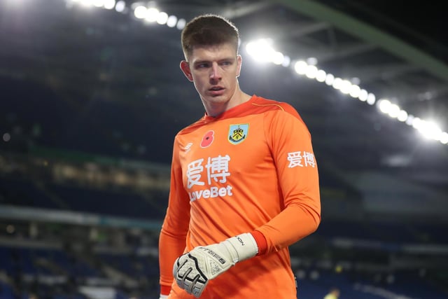 Nick Pope of Burnley looks on during the Premier League match between Brighton & Hove Albion and Burnley at American Express Community Stadium on November 06, 2020 in Brighton, England.