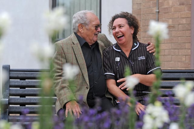 Offical opening of the patient garden at Clifton Hospital. Bobby Ball with clinical matron Courtney Bickerdike
