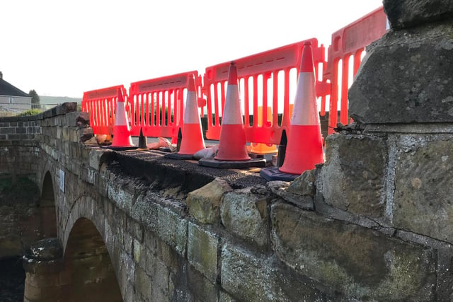 The bridge, which is near the allotments, has been closed to vehicles and pedestrians while repairs are carried out.