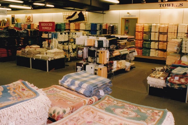 Shoppers were spoilt for choice when it came to towels. The range included sizes and colours to suit all tastes.