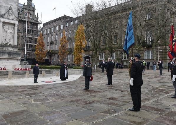 People across the UK privately payed their respects as they marked Remembrance Sunday at home this year