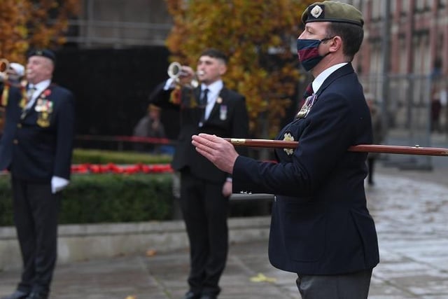 With the Queen watching from a government building, the Prince of Wales laid her wreath acknowledging the debt owed to all those who fought in past conflicts and paid the ultimate sacrifice.