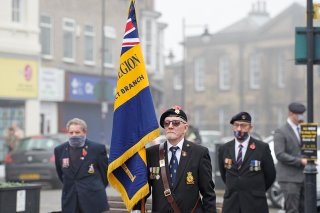 Although the usual remembrance parade could not go ahead, many serving and former members of the Armed Forces showed their respect.