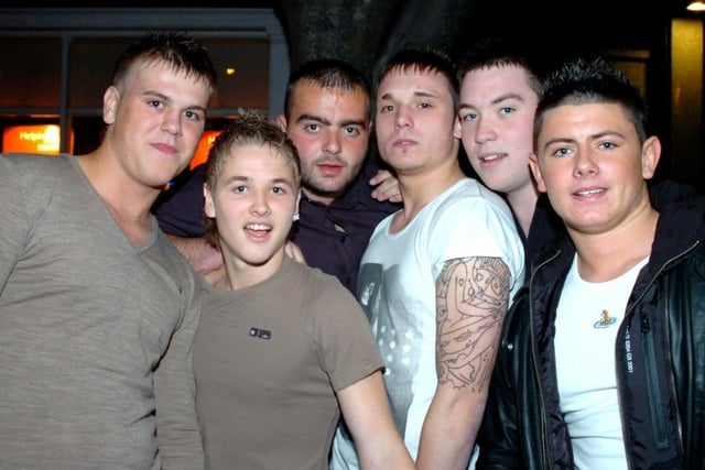 Danny, Jimmy, Nath, Ryan, Ben and Joe out on Danny's birthday in town in 2008.