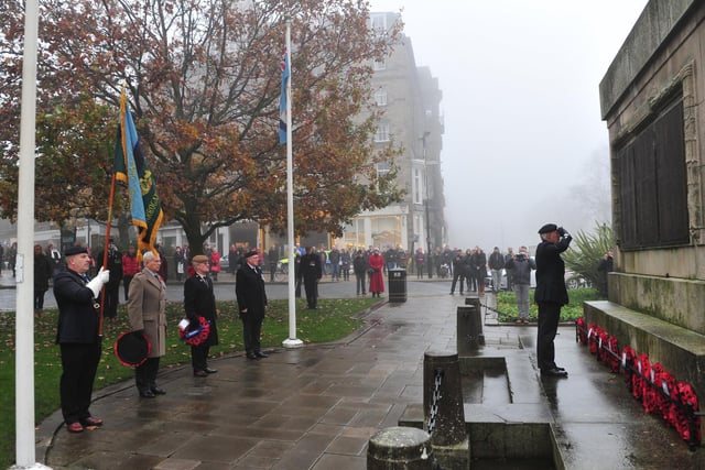 Things looked very different this year as fewer people were able to venture outside to pay their respects.