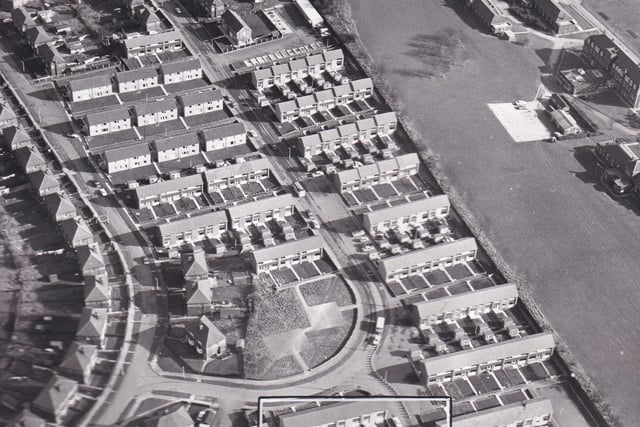 The Dacre estate in Lupset near Snapethorpe Hospital in April 1972.
