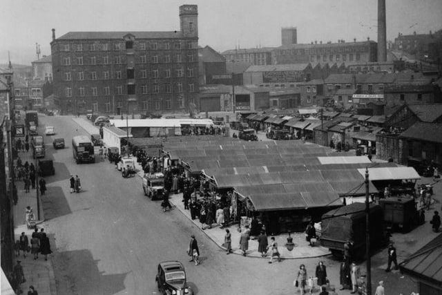Another photo of Dewsbury open air market in May 1947.