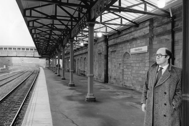 John Whifield pictured at Dewsbury station in November 1990.