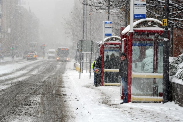 When the snow initially fell, buses continued to run but soon had to be suspended due to the severity of the conditions