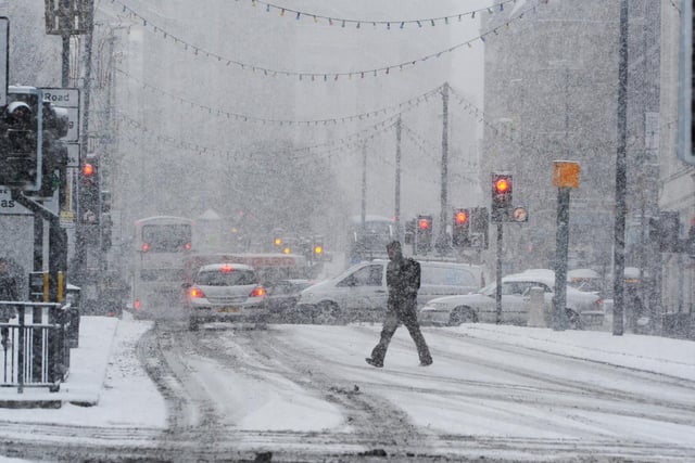 Blizzard conditions quickly swallowed up Leeds
