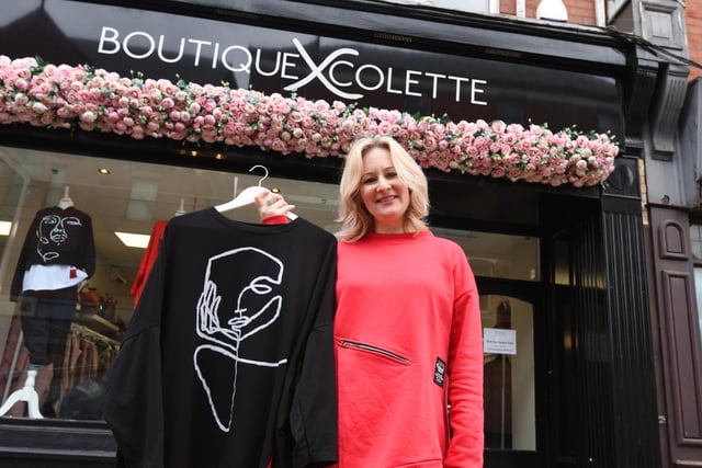 Colette Parr, owner of BoutiqueXColette, has developed an online shop and offers a click and collect service, Mesnes Street, Wigan.