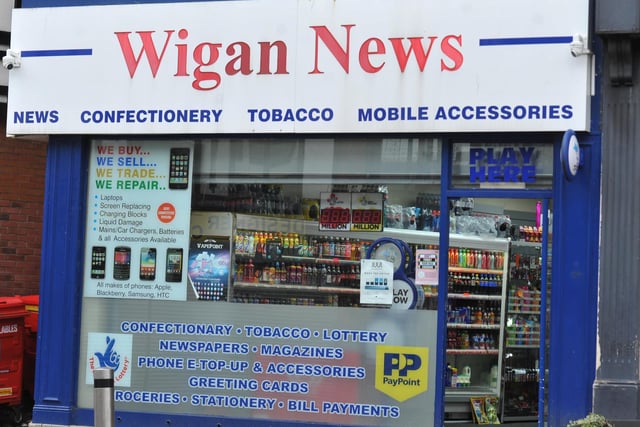 Wigan News, newsagent, Market Place.
