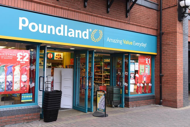 Poundland, The Galleries shopping centre, one of the two Poundland stores open in Wigan town centre.