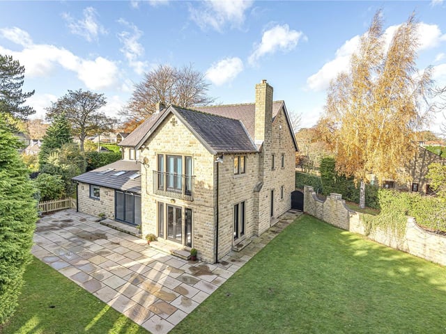 The impressive Stoneacre Lodge, in Linton Lane, is a large family home with private gardens in a gated community. The Yorkshire sandstone house boasts five bedrooms and four reception rooms.