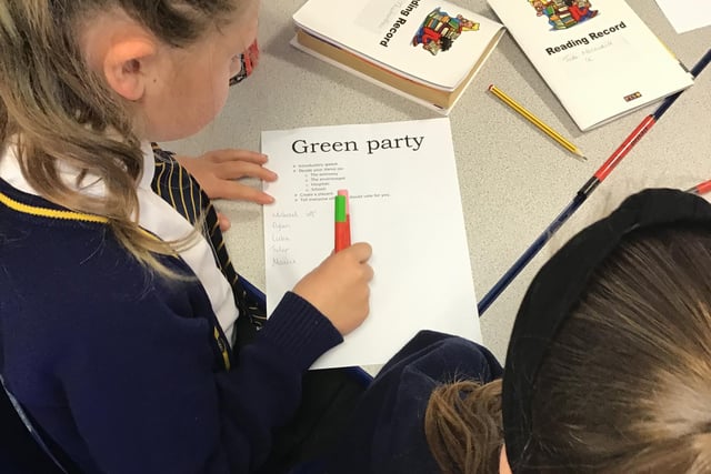 Pupils worked in parties to decide on their manifestos, gave speeches and then everyone had the opportunity to go to the ballot box to vote.
 Even the reception class took part, voting for their favourite reading books and learning about Guy Fawkes.