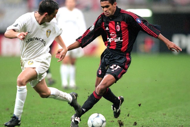Gary Kelly tracks AC Milan's Serginho during the Champions League clash in the San Siro in November 2000.