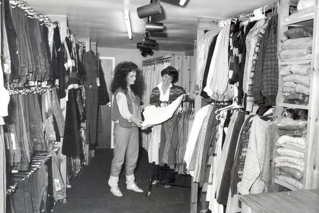 September 1983 and fashionistas were shopping at Pants Corner in Horsforth.
