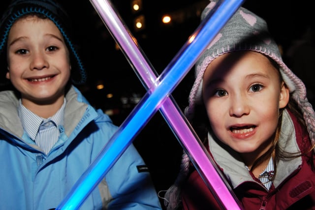 Aaron and Emily Nakagawa at the switch on of Harrogate’s Christmas lights back in 2009.
