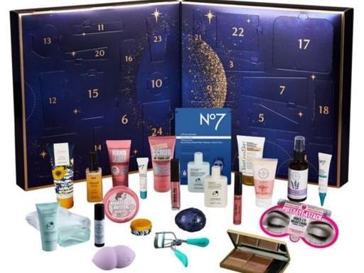 Macmillan Boots 24 Days Of Beauty Advent Calendar, containing more than £130 worth of product from Botanics, Liz Earle, Sleek and more for £85 at Boots.com