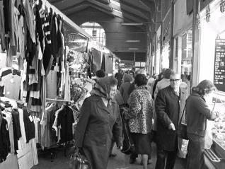 Pontefract Market Hall photographed in the 1980s