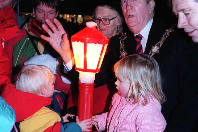 The scene at the switch on of the St Annes Christmas Lights, 1996