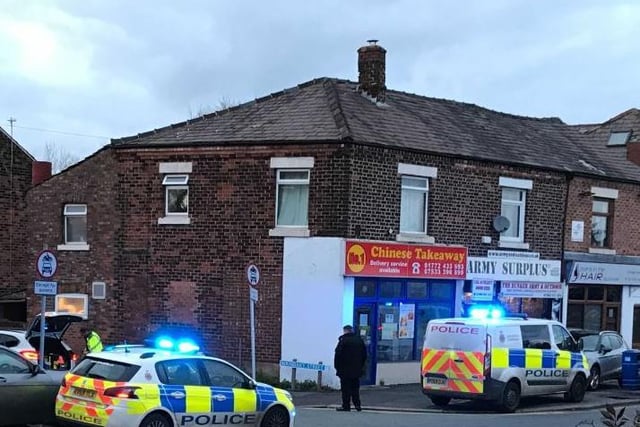 Police closed off Boundary Street in Leyland at the junction with Preston Road/Stanifield Lane as fire and ambulance crews rushed to the scene