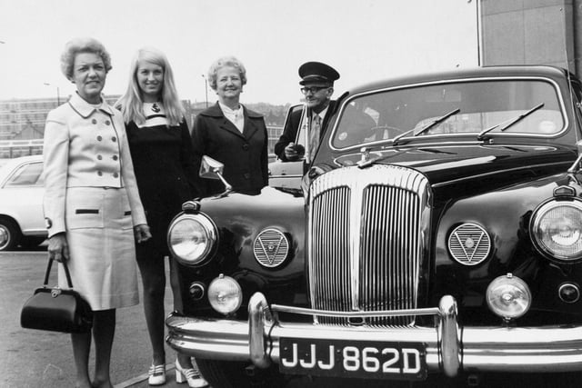September 1972 and a trip to Blackpool to meet Lovelace Watkins was a journey in style for these Women's Circle members who won a YEP competition. Pictured are Barbara Bargetzi, Eileen Davitt and Nancy Thomas.