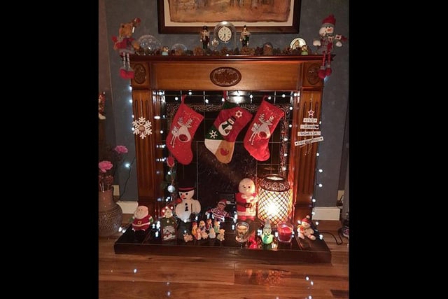 Emma Clitheroe shared festive fireplace picture - we're just not sure how Santa will get down the chimney?