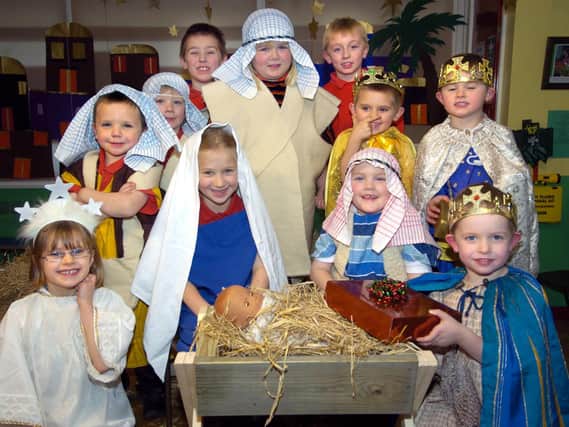 Youngsters from Heslerton Primary School perform their nativity play.