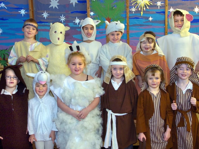 Children at Rillington Primary with their performance of The Grumpy Sheep.