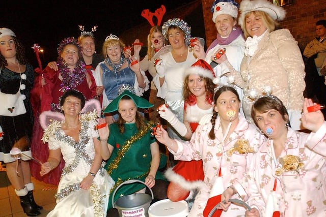 Normanton Inspirations going 'Christmas Crackers' in their fancy dress costumes in 2004.