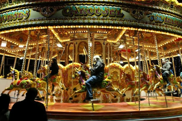 The carousel was popular at the fair in 2009.