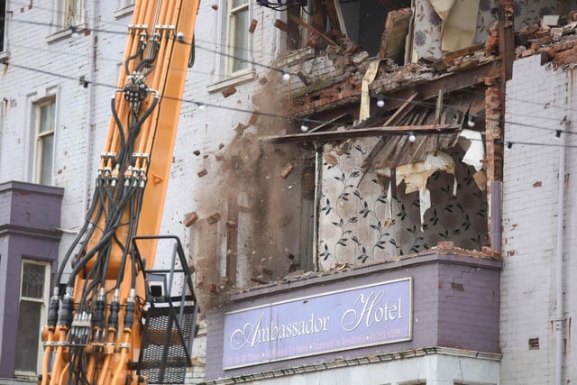 Demolition of the Ambassador Hotel on Blackpool Promenade