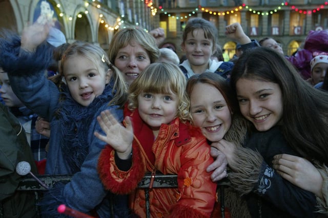 Crowds gathered at The Piece Hall for the Halifax Christmas Lights Switch On back in 2002.