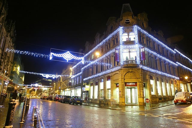 Christmas lights in Halifax town centre back in 2009.