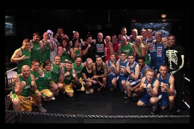 The emergency services including the Police, Prison Officers, Ambulance and Fire & Rescue battled the badges in a boxing tournament at Evoque nightclub in Preston in November 2014