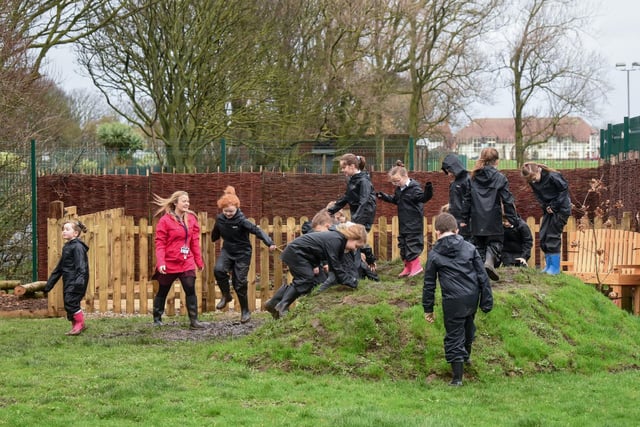 A lot of hard digging has gone on since November to create the wood and wetlands area which will enable all pupils to get at least two hours of outdoor nature play a week.