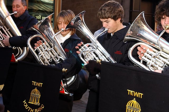 The Tewit Youth Band play Christmas carols at the Continental Christmas Market in 2006.