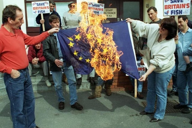 Nearly 20 years before the world had even heard of Brexit, Fleetwood fishermen chose to stage their protest of European Union fishing laws on the steps of the Marine Hall