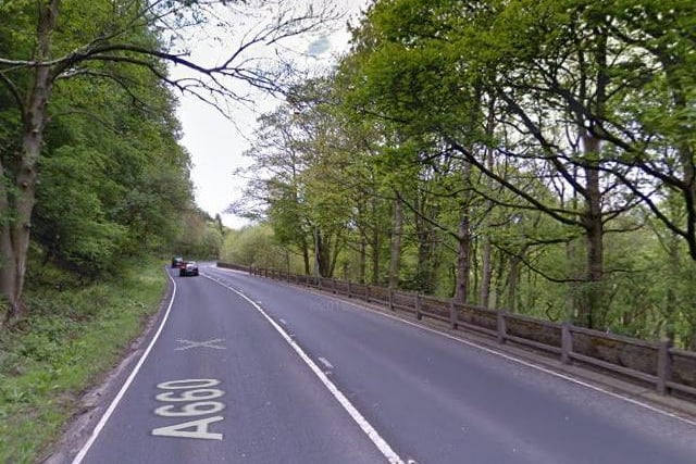 A660 Leeds Road, Pool - 40mph / Between Chain Road and 290m west of number 6 Cragg View